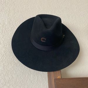 Charlie 1 Horse black felt western hat-medium